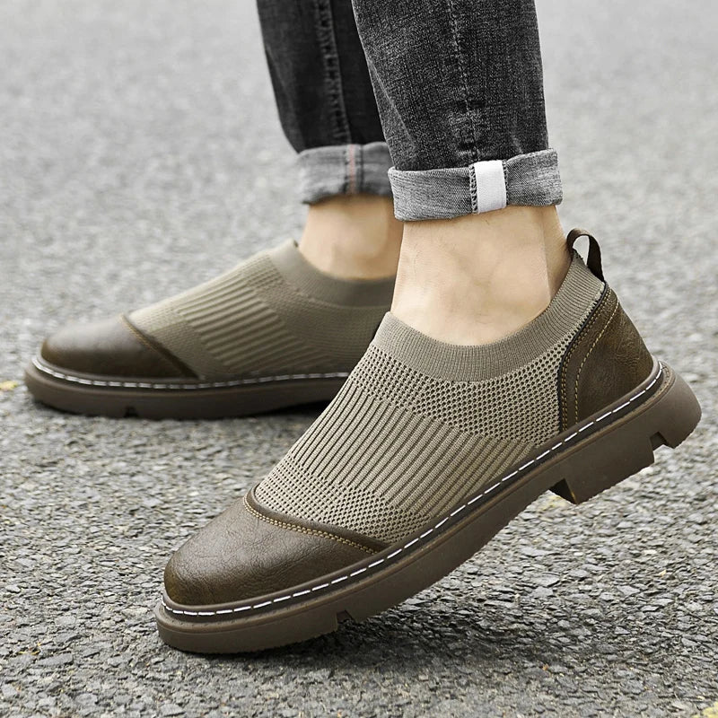 UrbanStoff | FlexKnit Leder-Loafer