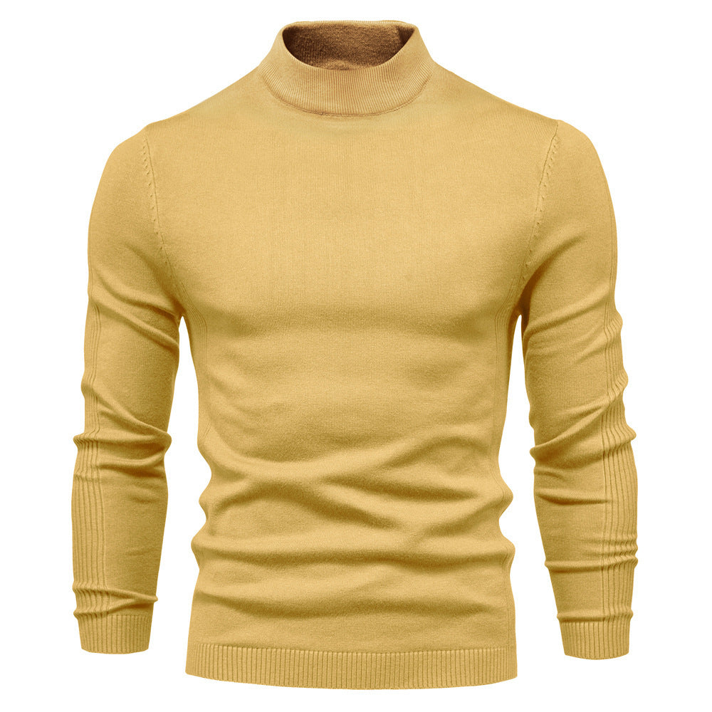 UrbanStoff | Herren Woll Rollkragenpullover – Schlanke Passform