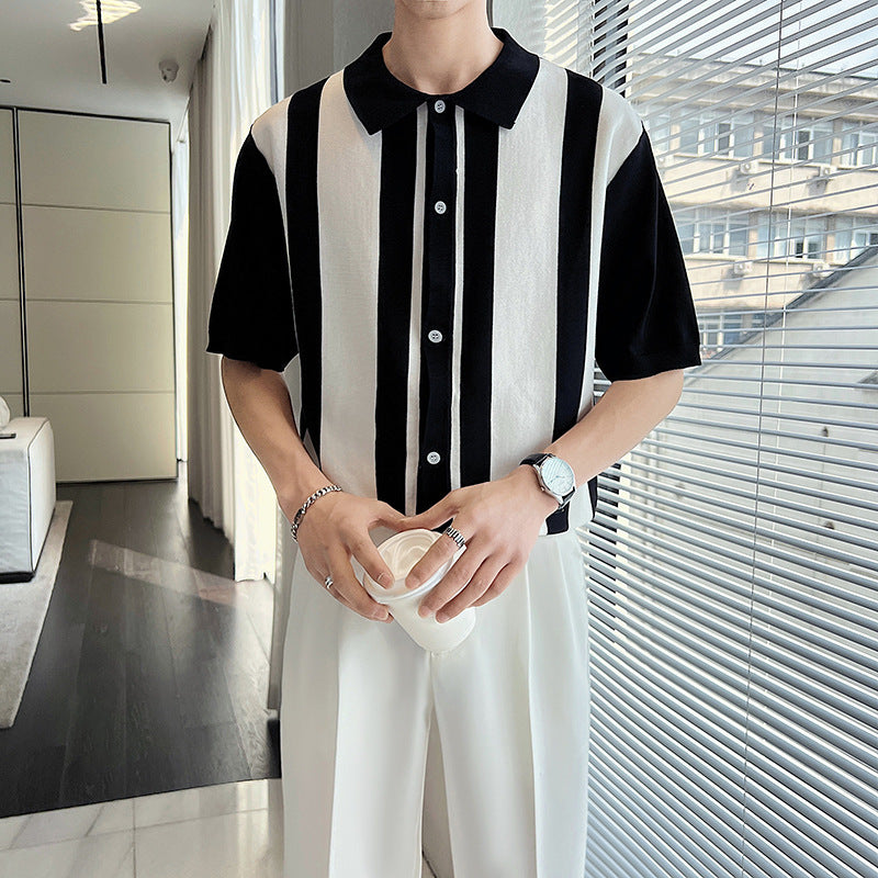 UrbanStoff | Colorblock Polo-Pullover