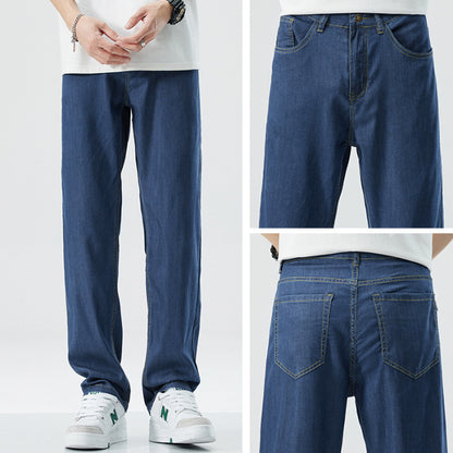 Lockere Gerade Eisseiden-Jeans