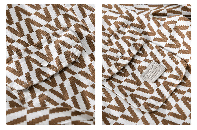 UrbanStoff | Bedrucktes Freizeit Hemd Langarm