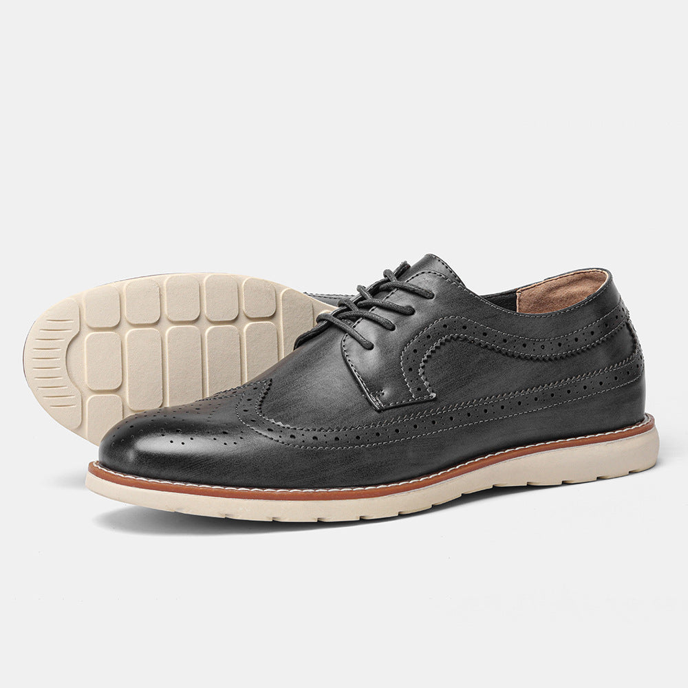 Klassische Leder Brogue Sneaker – Leicht & Bequem