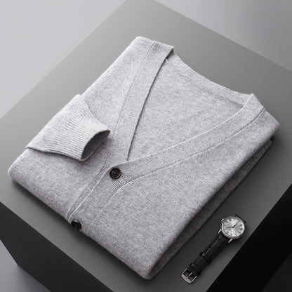 UrbanStoff | Woll-Cardigan mit V-Ausschnitt