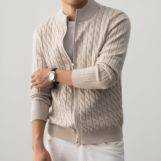 Zopfmuster Stehkragen Pullover