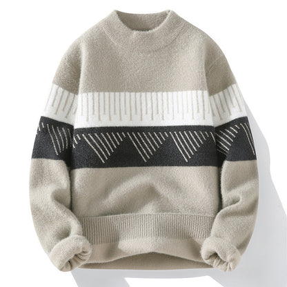 Herren Halber Rollkragen Kaschmirpullover