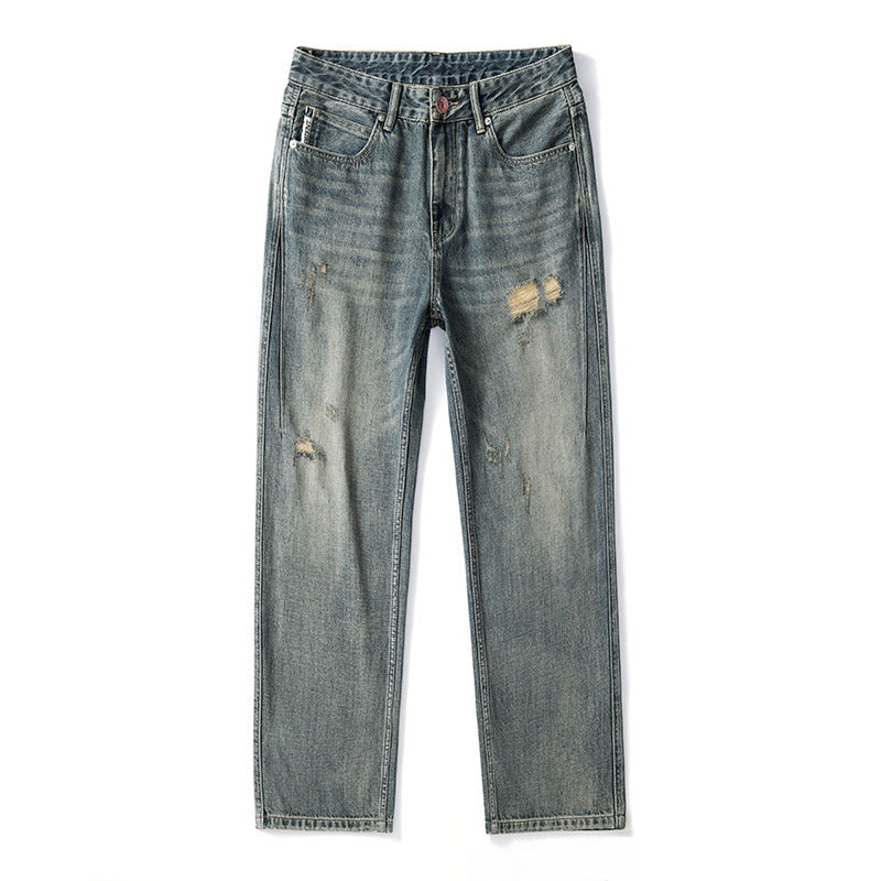 UrbanStoff | Retro Wide-Leg Ripped-Jeans