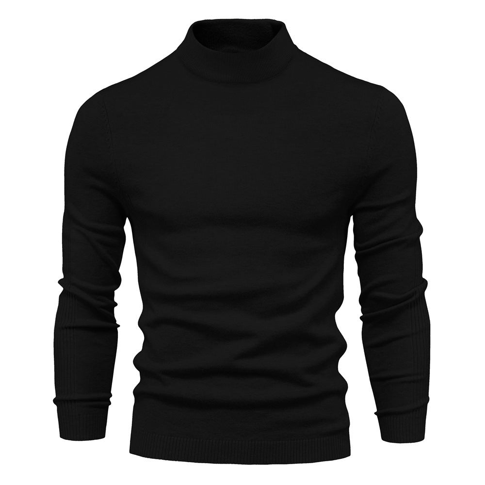 UrbanStoff | Herren Woll Rollkragenpullover – Schlanke Passform