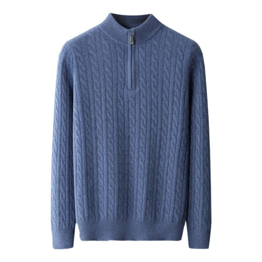 Kaschmirweicher Wollpullover mit Stehkragen