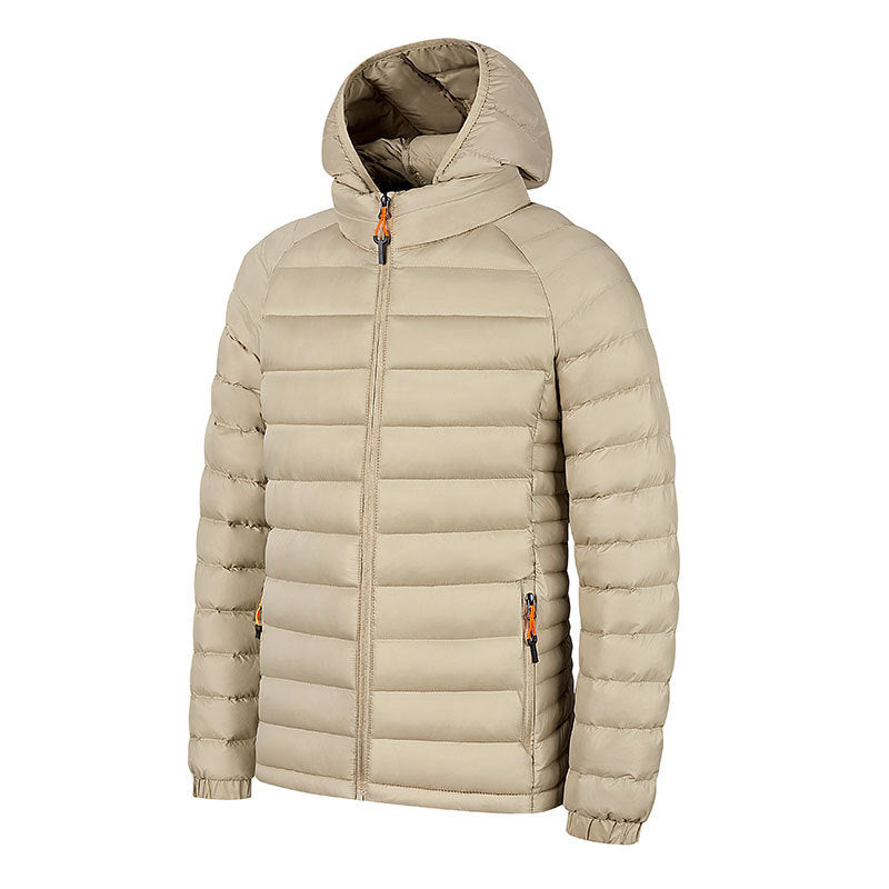 UrbanStoff | Gestreifte Kapuzen-Steppjacke