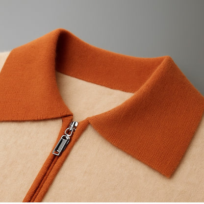 Strickpolo mit Reißverschluss