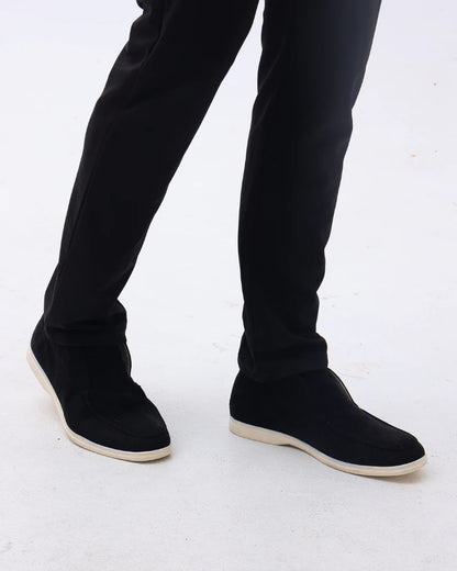 High-Cut Suede Loafers