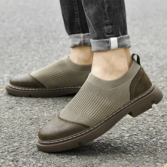 UrbanStoff | FlexKnit Leder-Loafer