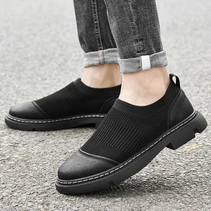 UrbanStoff | FlexKnit Leder-Loafer