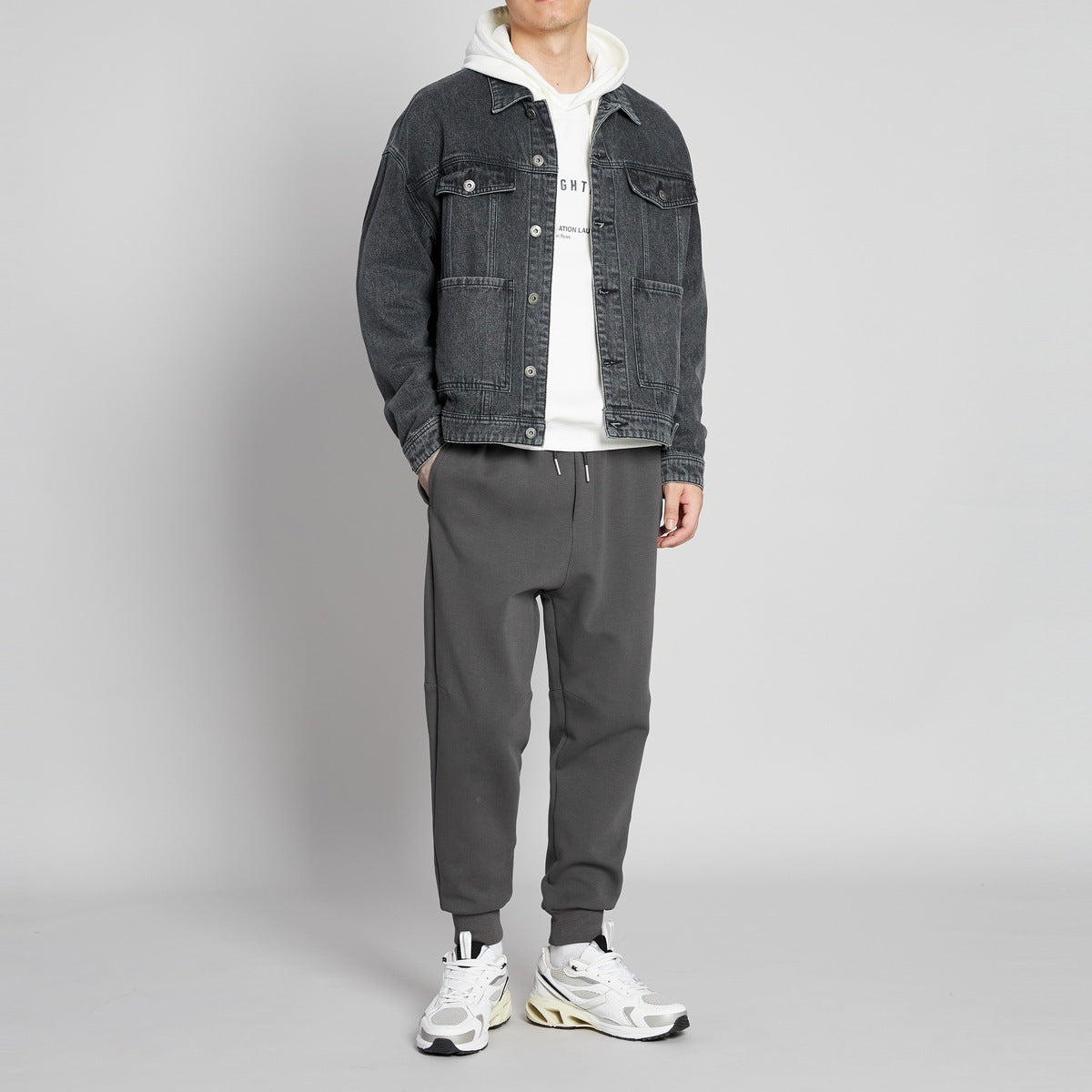 UrbanStoff | Baumwoll-Mix Loose Pencil Pants