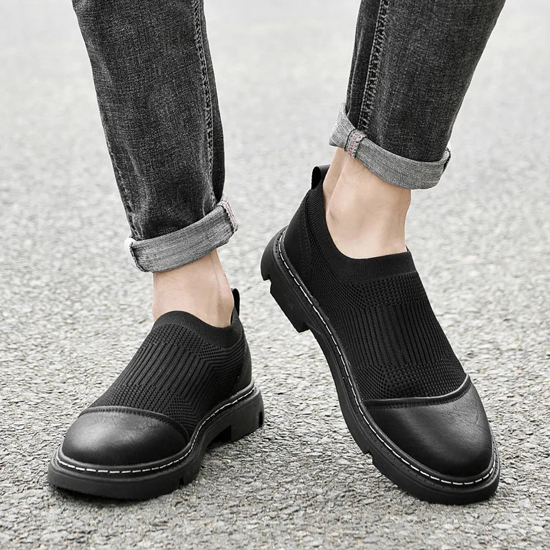 UrbanStoff | FlexKnit Leder-Loafer