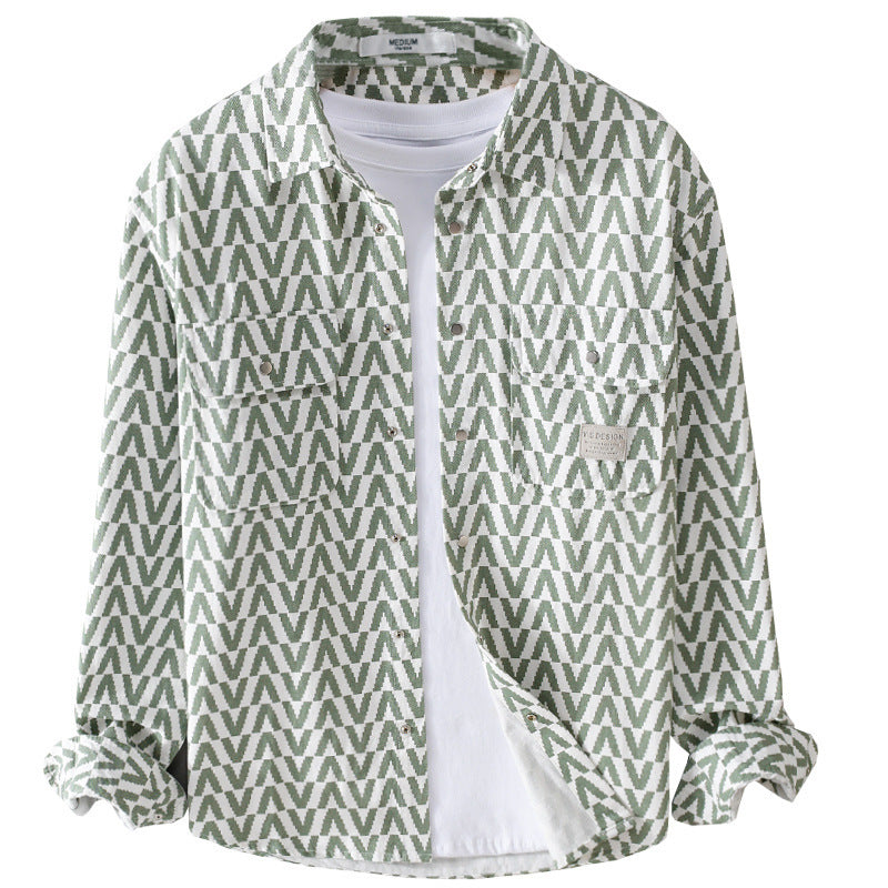 UrbanStoff | Bedrucktes Freizeit Hemd Langarm