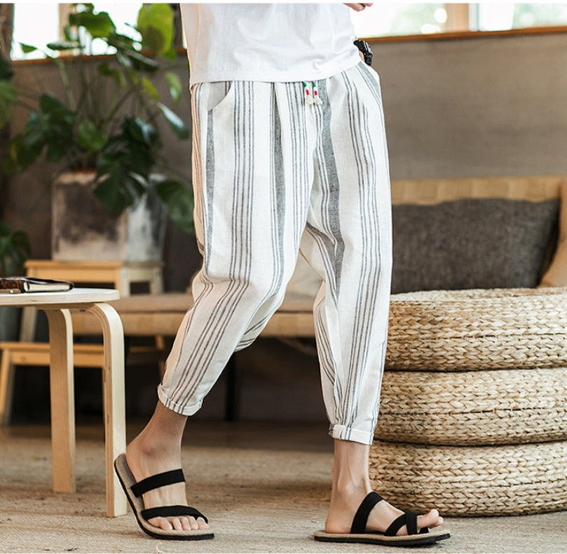 UrbanStoff | Baumwolle-Leinen Oversize Hose