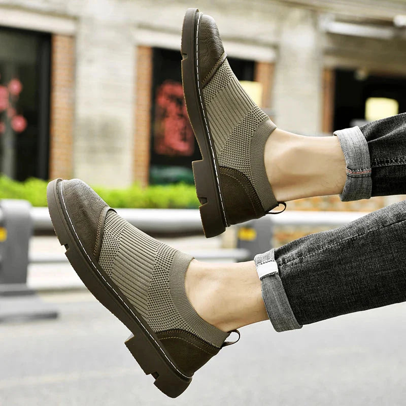 UrbanStoff | FlexKnit Leder-Loafer