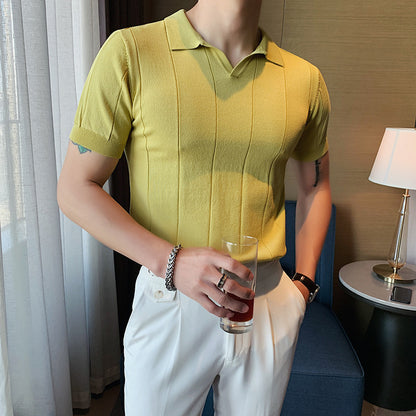 V-Ausschnitt Ice Silk Shirt