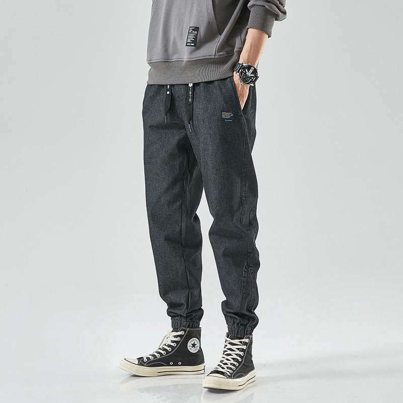 Locker geschnittene Denim Jogger Jeans