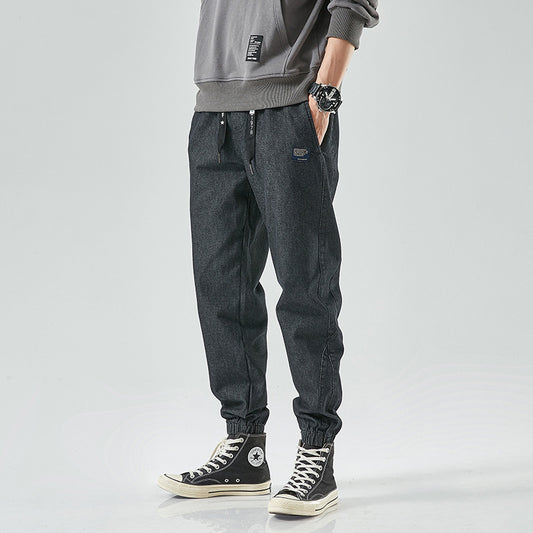 Locker geschnittene Denim Jogger Jeans