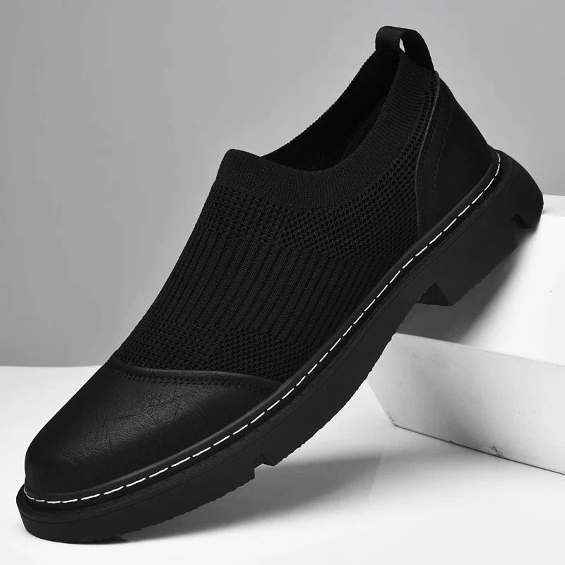 UrbanStoff | FlexKnit Leder-Loafer