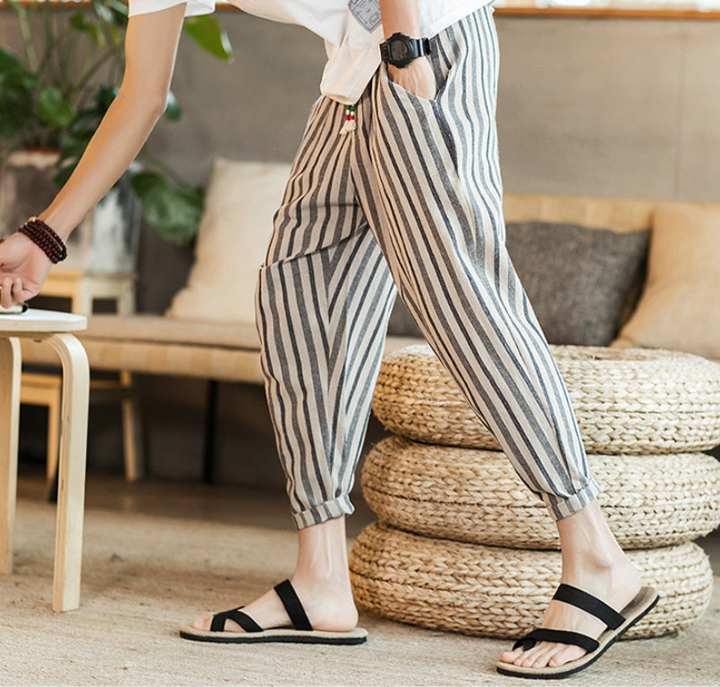 UrbanStoff | Baumwolle-Leinen Oversize Hose