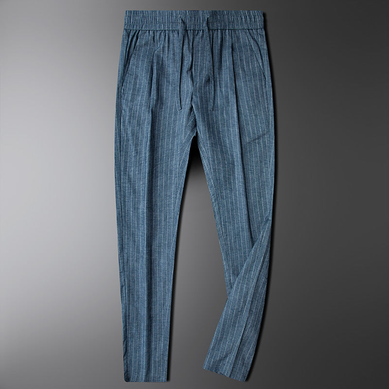 UrbanStoff | Leinenhose mit Streifen