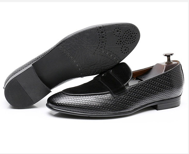 Lederloafer mit Struktur