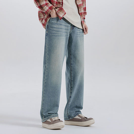 UrbanStoff | Whiskered Straight-Leg Jeans
