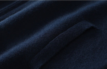 UrbanStoff | Kaschmir Strickmantel mit Reißverschluss