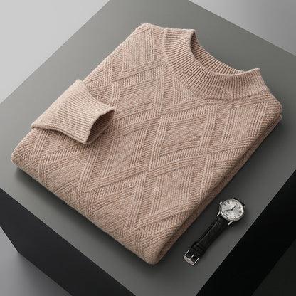 Wollpullover mit Halbrollkragen