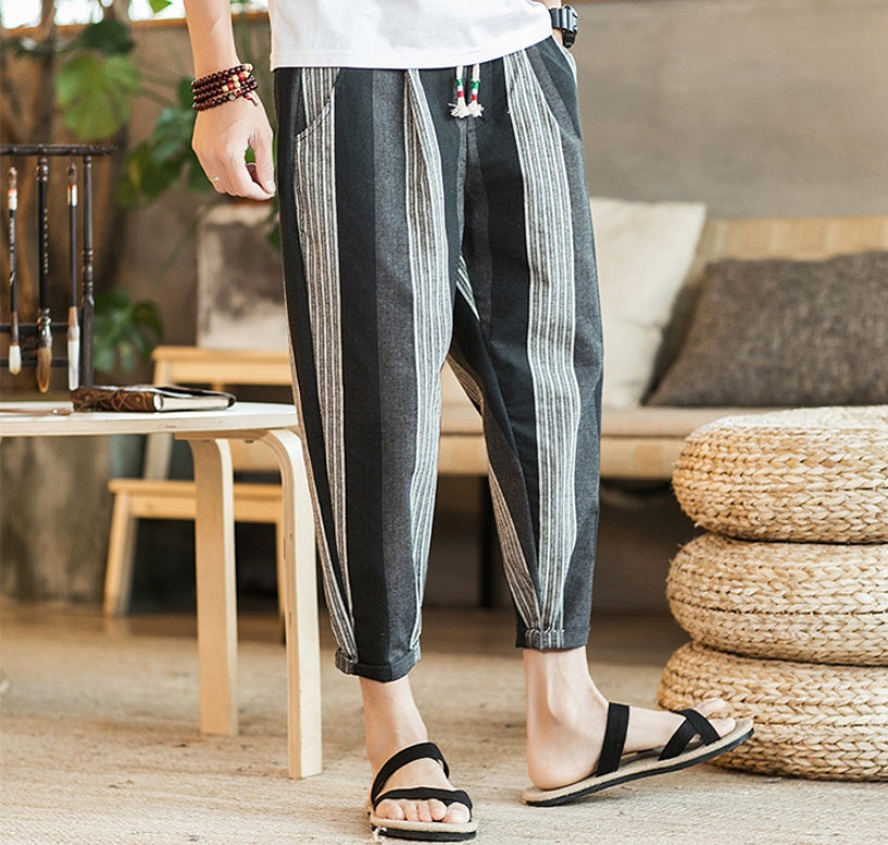 UrbanStoff | Baumwolle-Leinen Oversize Hose