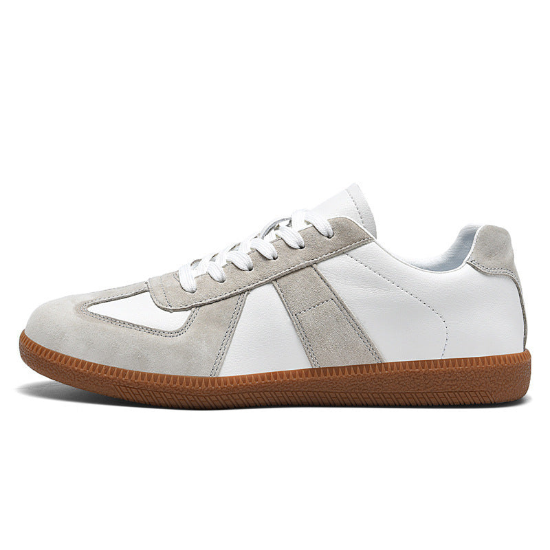 Retro-Sneaker aus Canvas und Leder
