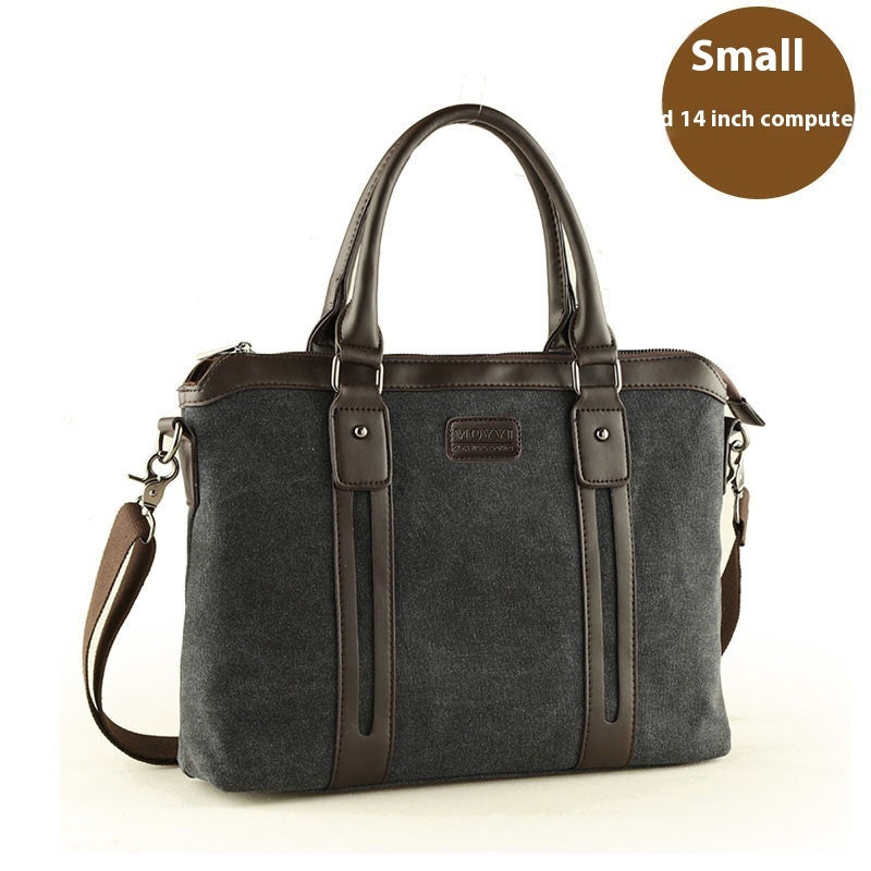 UrbanStoff | Canvas Schultertasche Herren Business