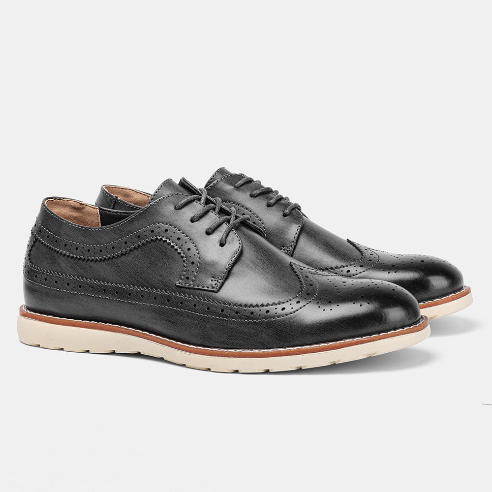 Klassische Leder Brogue Sneaker – Leicht & Bequem
