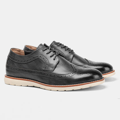 Klassische Leder Brogue Sneaker – Leicht & Bequem