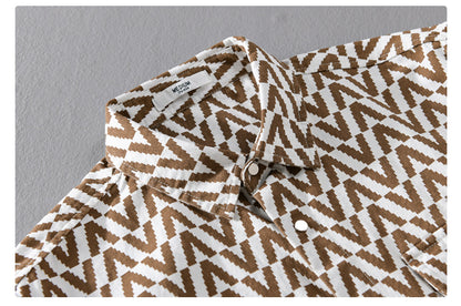 UrbanStoff | Bedrucktes Freizeit Hemd Langarm