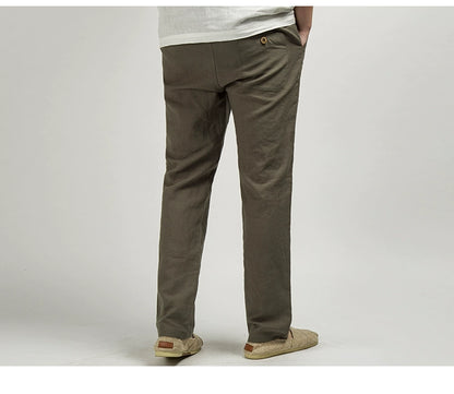 Herren Leinen Freizeithose