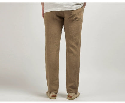 Herren Leinen Freizeithose