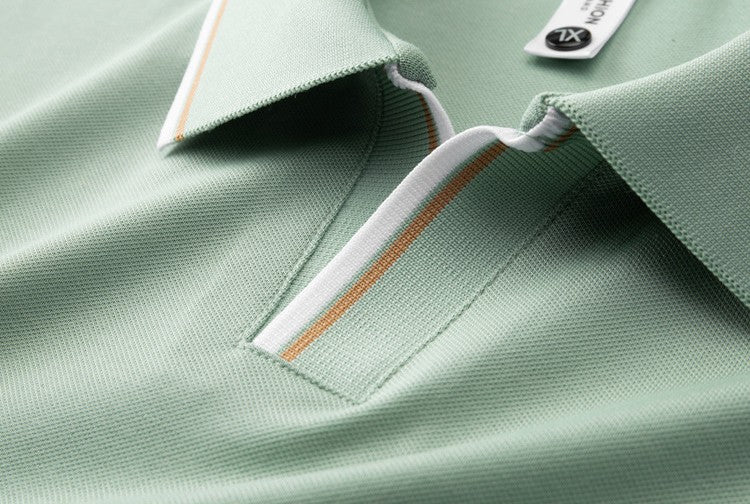 Maulbeerseide Kurzarm-Poloshirt