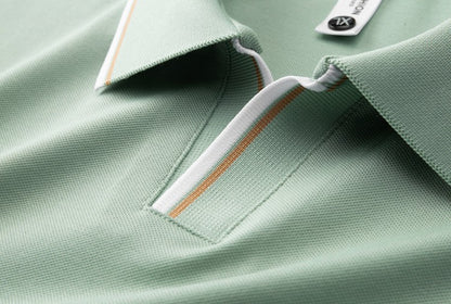 Maulbeerseide Kurzarm-Poloshirt