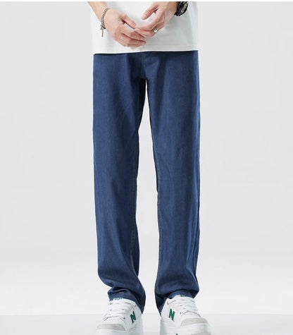 Lockere Gerade Eisseiden-Jeans