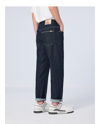 UrbanStoff | Lockere Straight Cropped-Jeans
