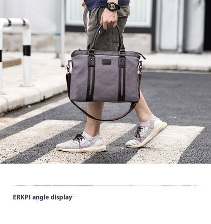 UrbanStoff | Canvas Schultertasche Herren Business