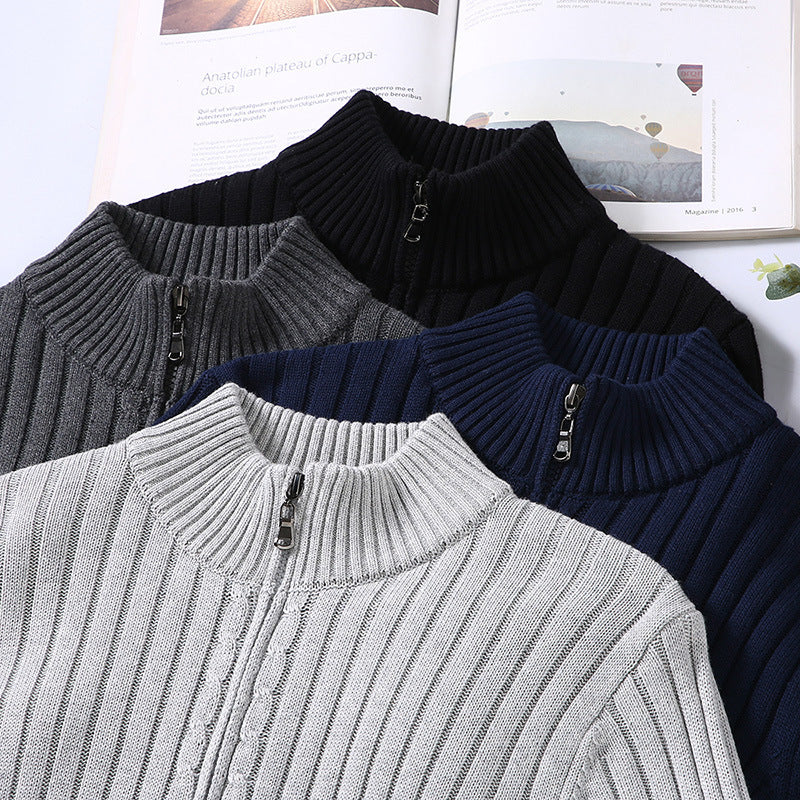 Gerippte Strickjacke
