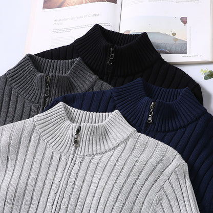 Gerippte Strickjacke