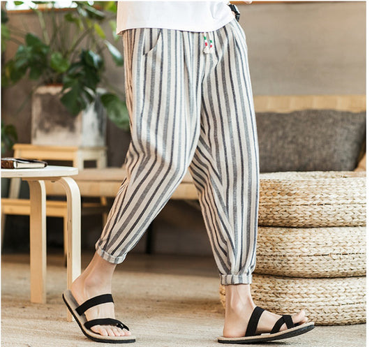 UrbanStoff | Baumwolle-Leinen Oversize Hose
