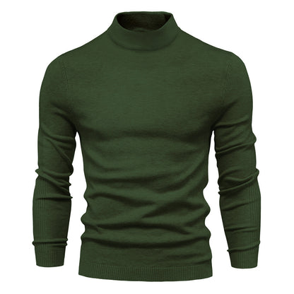 UrbanStoff | Herren Woll Rollkragenpullover – Schlanke Passform