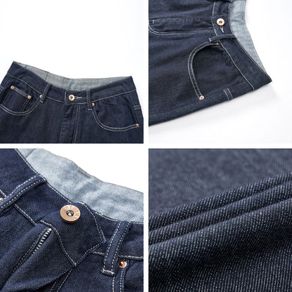 UrbanStoff | Lockere Straight Cropped-Jeans